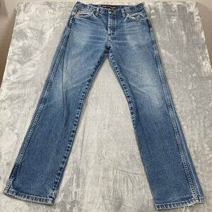 Wrangler Flame‎ Resistant Work Jeans Mens 33x34 Blue Denim Bootcut
